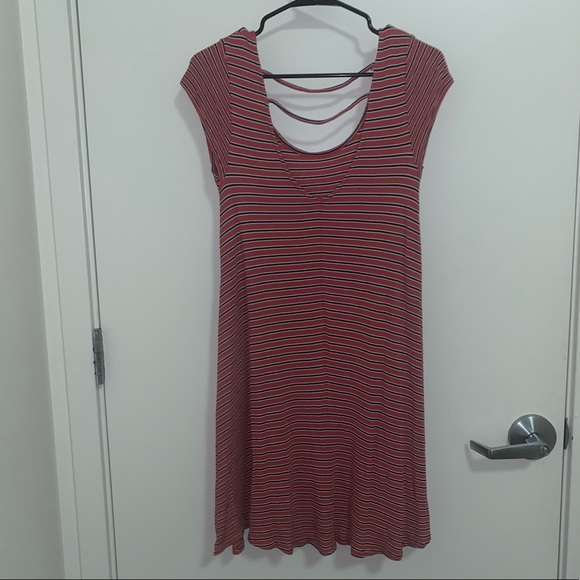 Red and Navy Striped American Eagle Dress - Picture 4 of 5